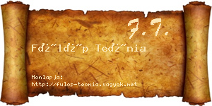 Fülöp Teónia névjegykártya